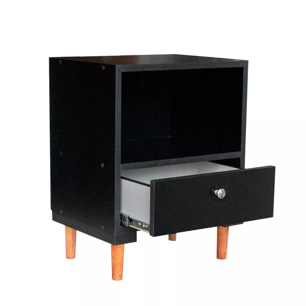 Mesa De Cabeceira Com Gaveta (PRETO)