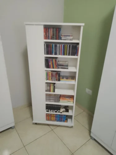 estante giratória para 1216 cds space save 01 branco