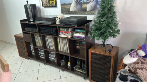 estante para vinil e aparelhos pe 007