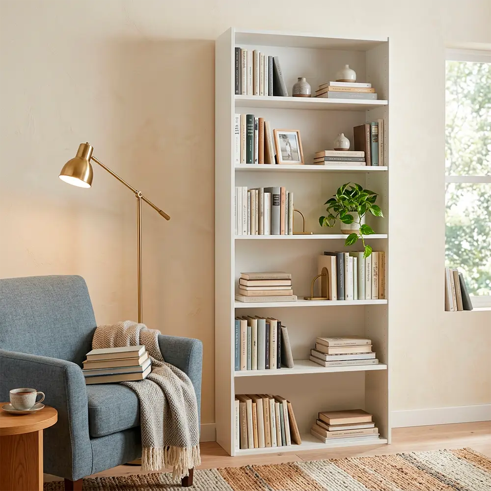 estante armário para livros 7 prateleitas mdf 18mm t1