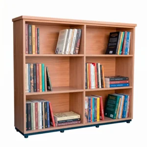 estante organizadora de livros mdf 18mm louro freijó ep 02