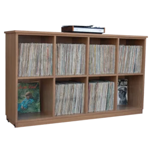 estante para discos de vinil louro freijó 170cm cin 001