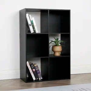 estante para livros mdf preto 18mm – enviado montado