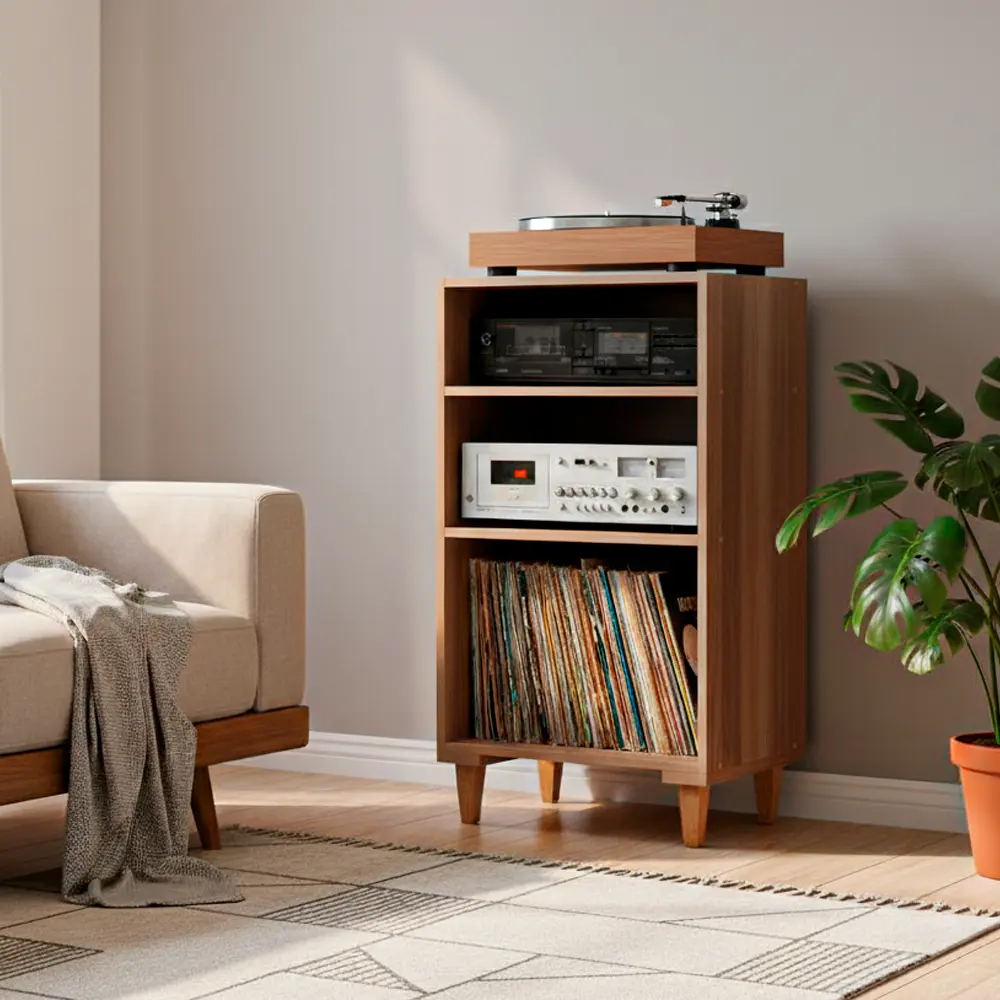 estante para vitrola e vinil ev 280
