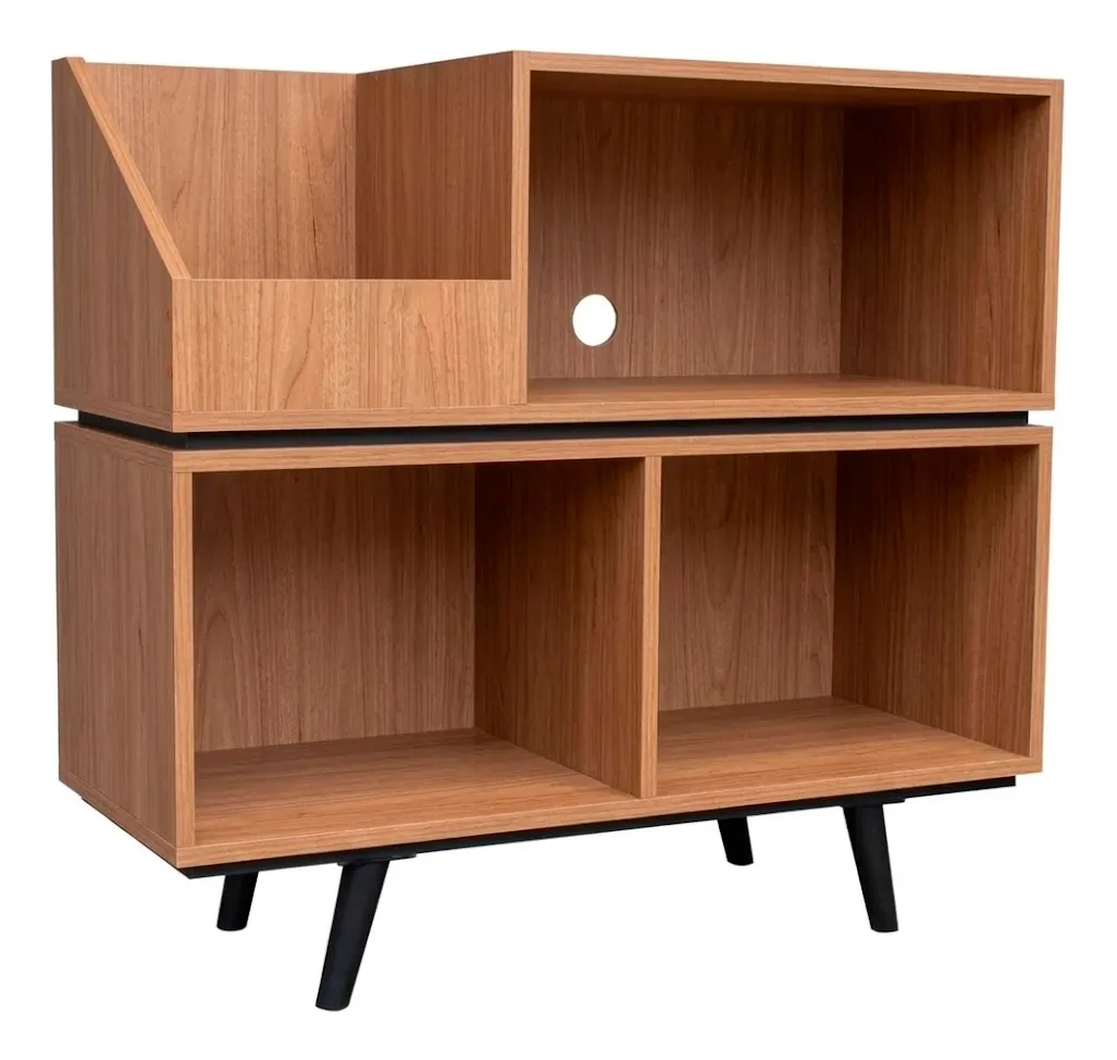 estante rack para discos de vinil e aparelhos foryou 01 branco