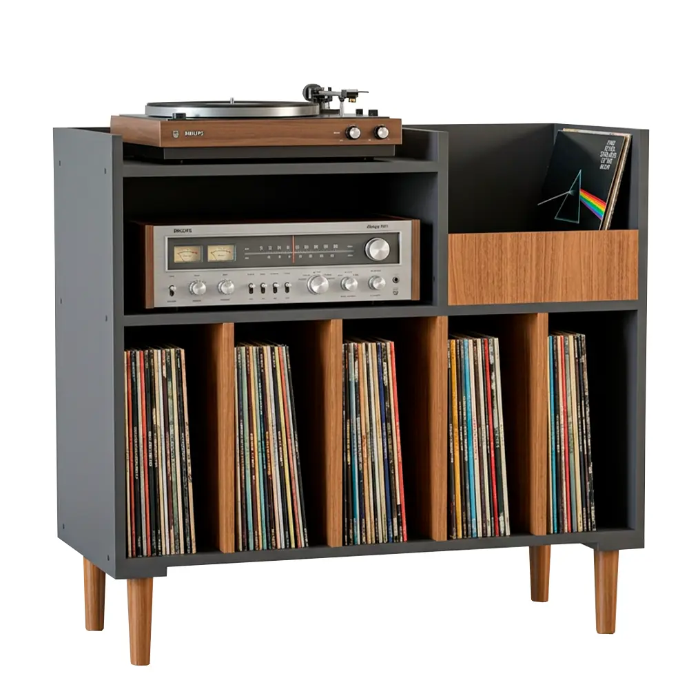 estante rack para discos de vinil e aparelhos td2 17