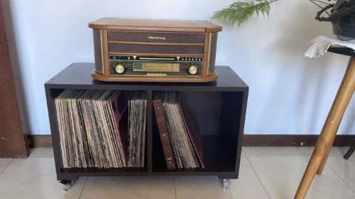 estante rack para vinil e aparelho top 14
