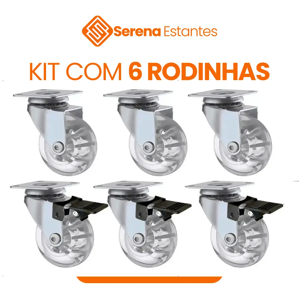 kit com 6 rodinhas