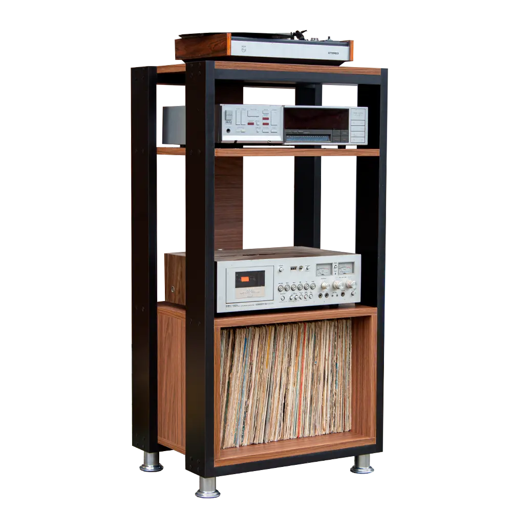 rack hifi para 2 aparelhos e vinil oly
