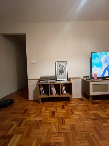 rack para vinil e toca discos peny | mdf 18mm | entregue montado