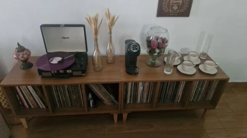 rack para vinil e toca discos peny | mdf 18mm | entregue montado