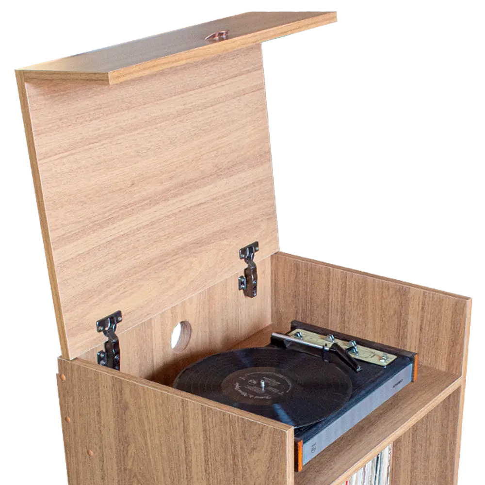 rack para discos de vinil com tampo retrátil open