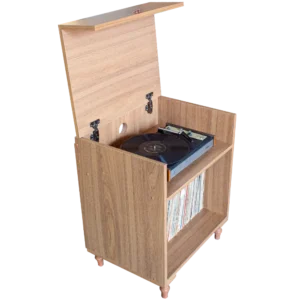 rack para discos de vinil com tampo retrátil open