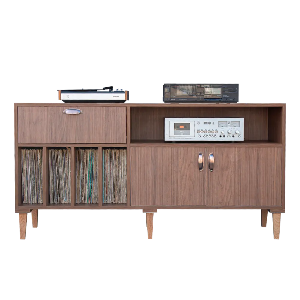 rack para vinil e toca discos norvege