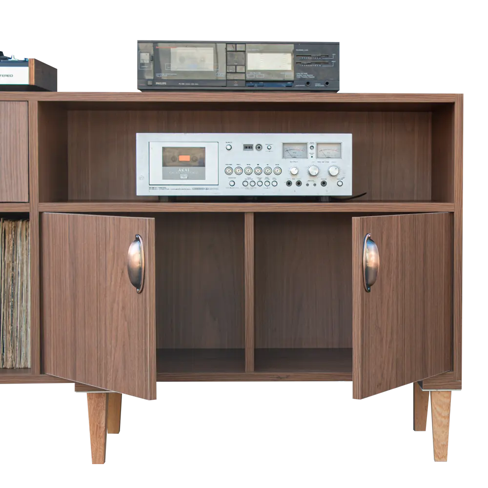 rack para vinil e toca discos norvege