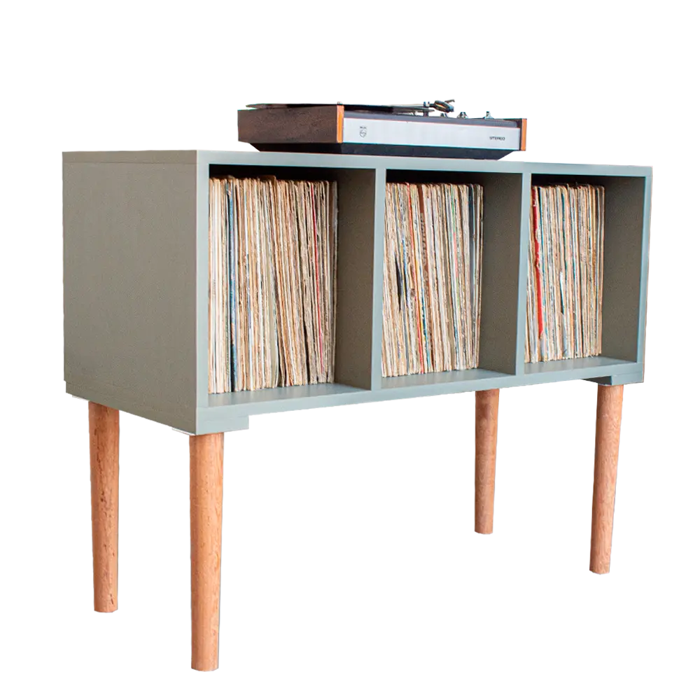 Rack Para Vinil e Toca Discos PENY Relva