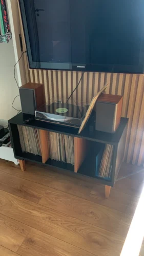 rack para vinil e toca discos peny | mdf 18mm | entregue montado